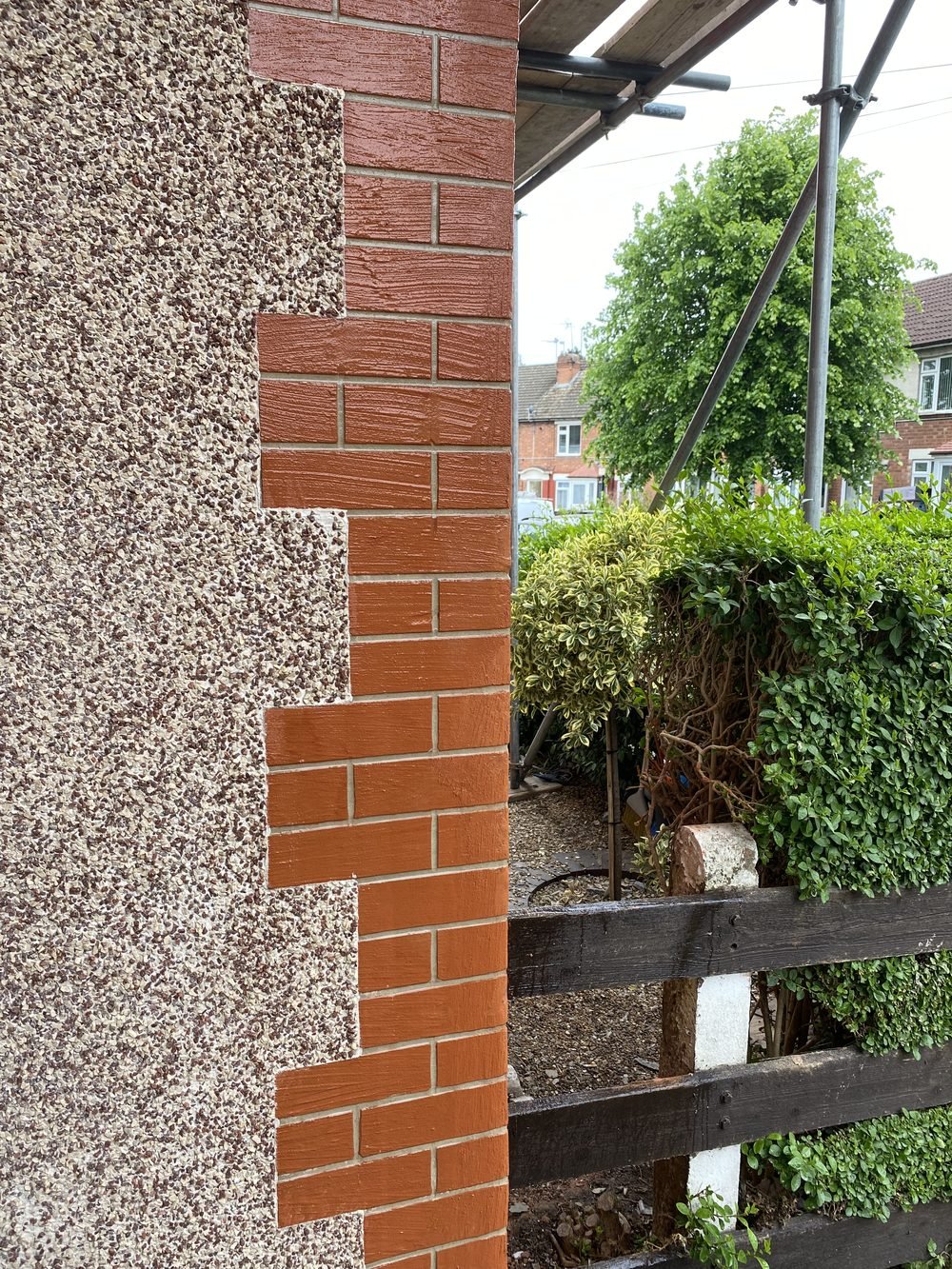 External wall insulation and render detail finish, Coventry