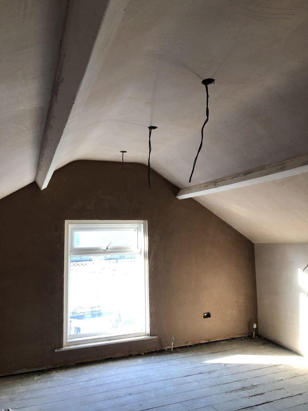 Finished plastered loft ceiling and walls, Coventry
